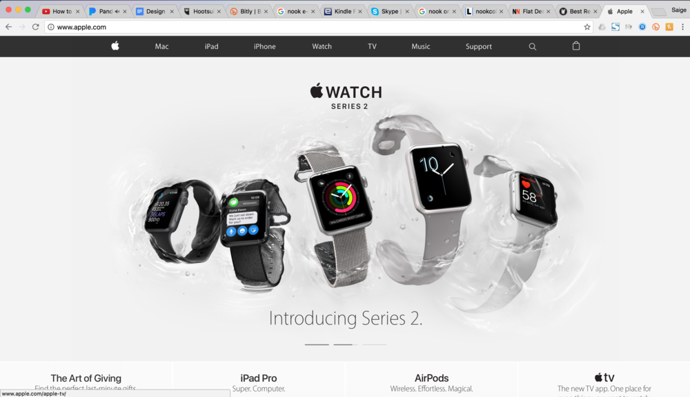 apple.com flat photographic design