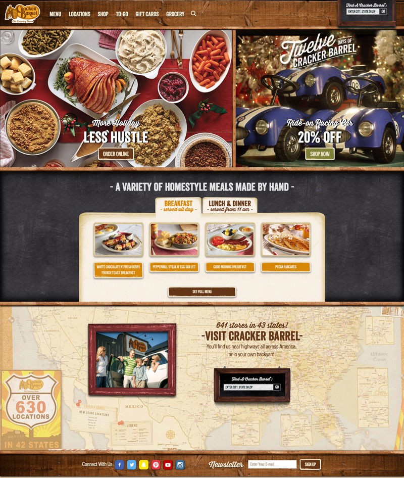 Cracker Barrel Website